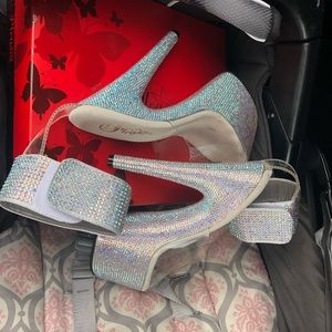 Rhinestone pleaser heels
